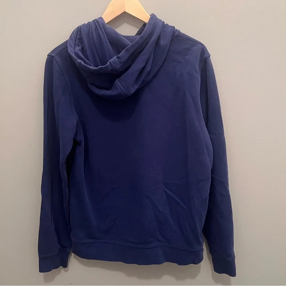 Nike Men's size M Center Swoosh Fleece Hoodie Blue/Lime Green Sweatshirt‎
